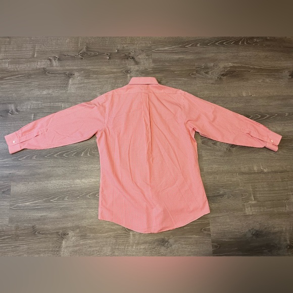 Brooks Brothers Regent Button Down Check Shirt White Orange Mens 16-32 Preppy - Picture 7 of 7